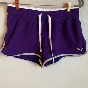 Puma Women’s Cotton Purple Drawstring Shorts Med